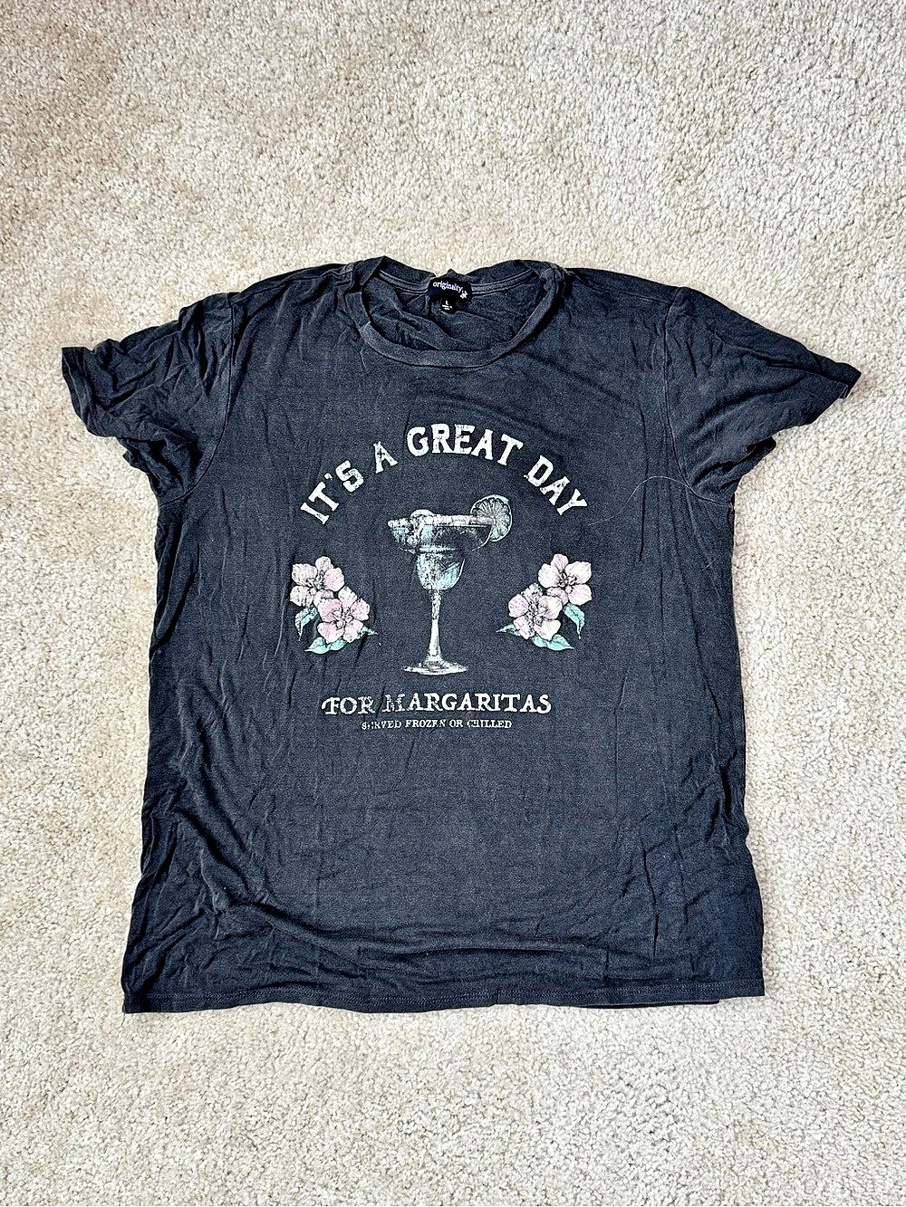 Margarita Graphic Short Sleeve Tee in Black Size L